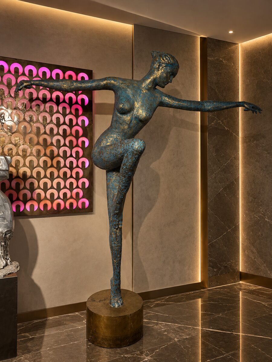 Bronze art shower sculpture